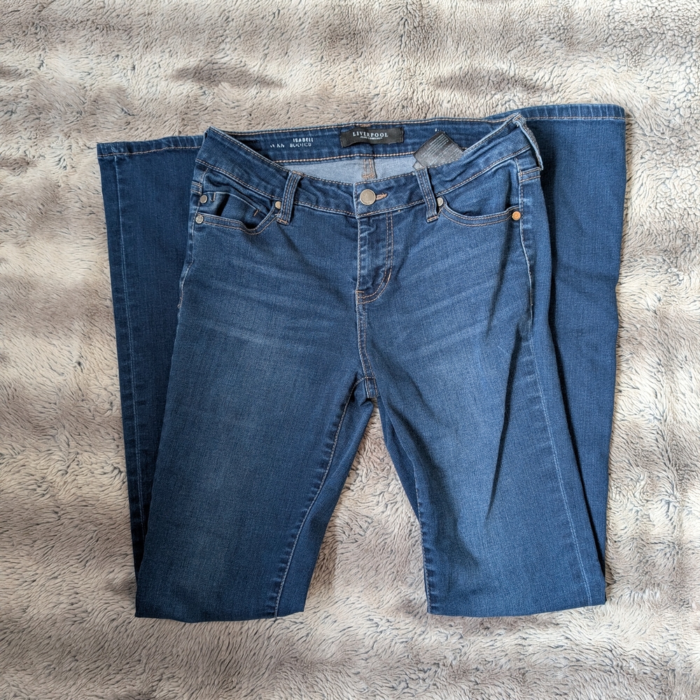 Liverpool Blue Boot Cut Jeans Classic Style